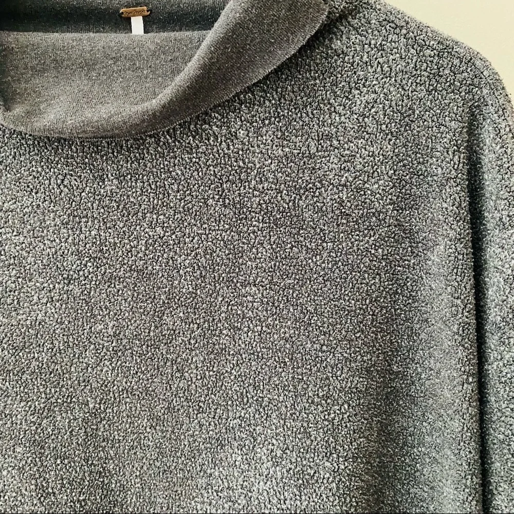 Free People Oversize Pullover Sweater Gray Sz Small